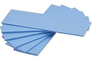 A ADWITS [ 6-Pack ] Thermal Conductive Silicone Pads, Soft Safe Simple to Apply for SSD CPU GPU LED IC Chipset Cooling -Blue