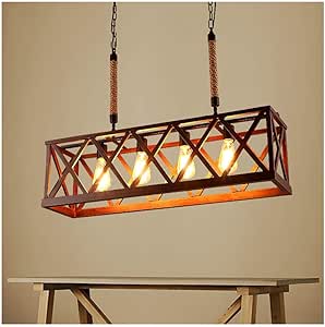 H.L Candelabros de Isla lineales de Madera Lámpara de Mesa de Cocina de