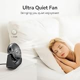 VOXON USB Desk Fan, 5 Speeds Adjustable, Quiet Portable Table Fan view 3