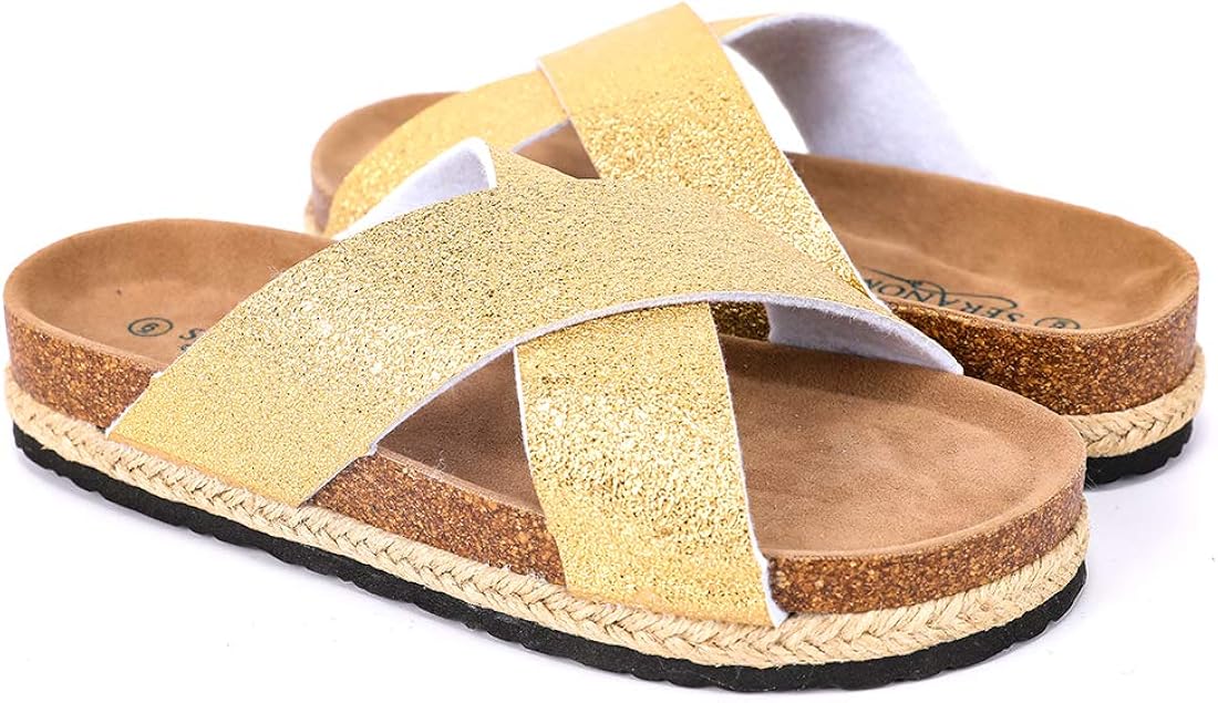 yellow cork sandals