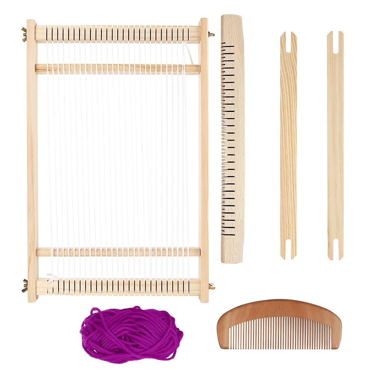 Ieron Wooden Multi-Craft Weaving Loom Kit, Wooden Tapestry Looms, Creative DIY Weaving Art for Beginners and Experts