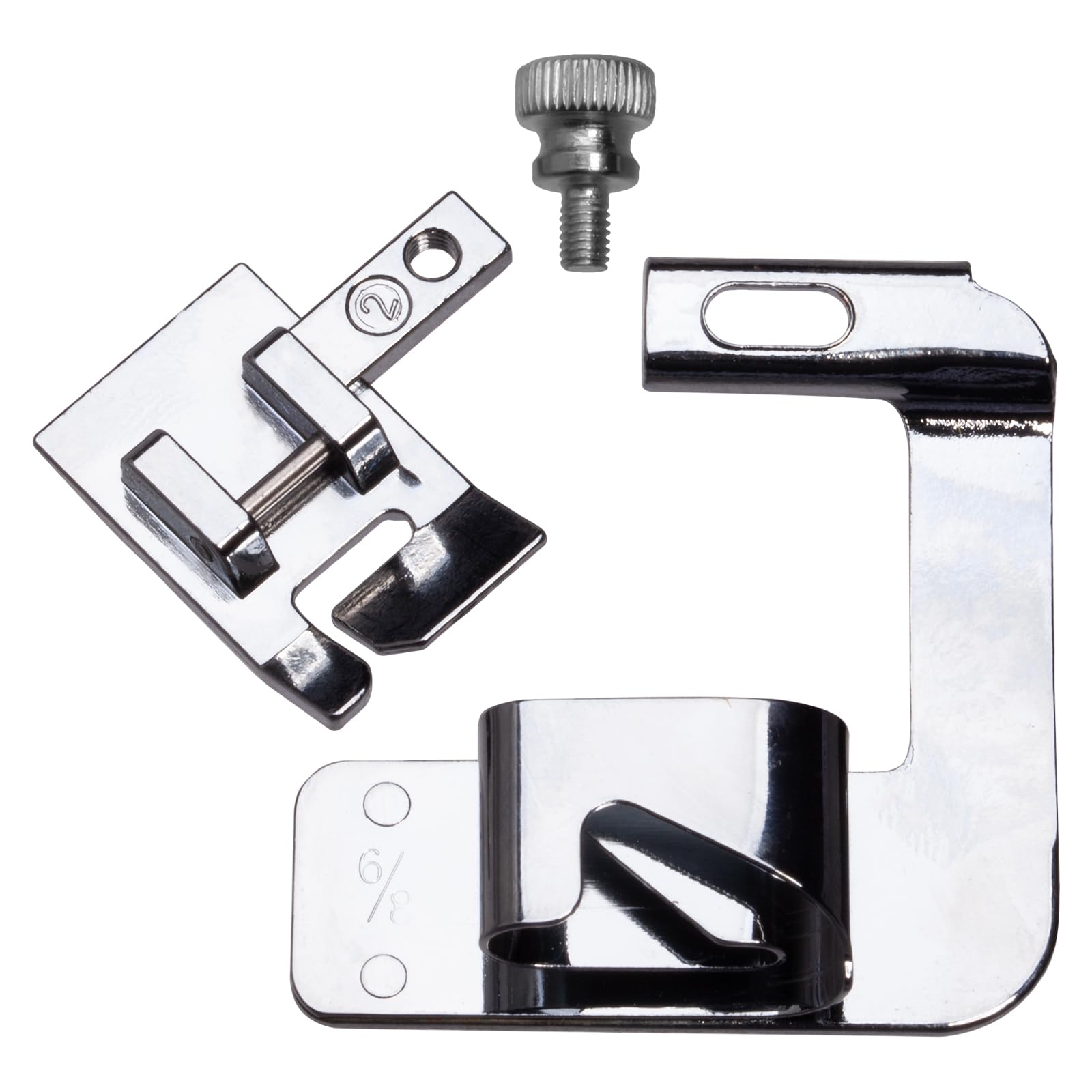 AMZTKDIY 3 Sizes Wide Rolled Hem Pressure Foot Presser Feet Hemmer Foot Set 1/2 Inch, 3/4 Inch, 1 Inch for Brother Singer Sewing Machine Supplies