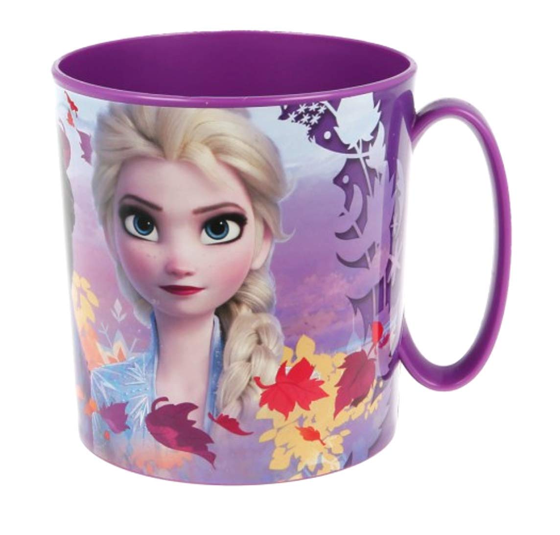 Plastic Cup/Cup 350 ml Selectable: Minnie - Princess - Frozen Paw Patrol / Mug with Plastic Handle BPA Free Microwave Safe / Girls Gift (Frozen II)