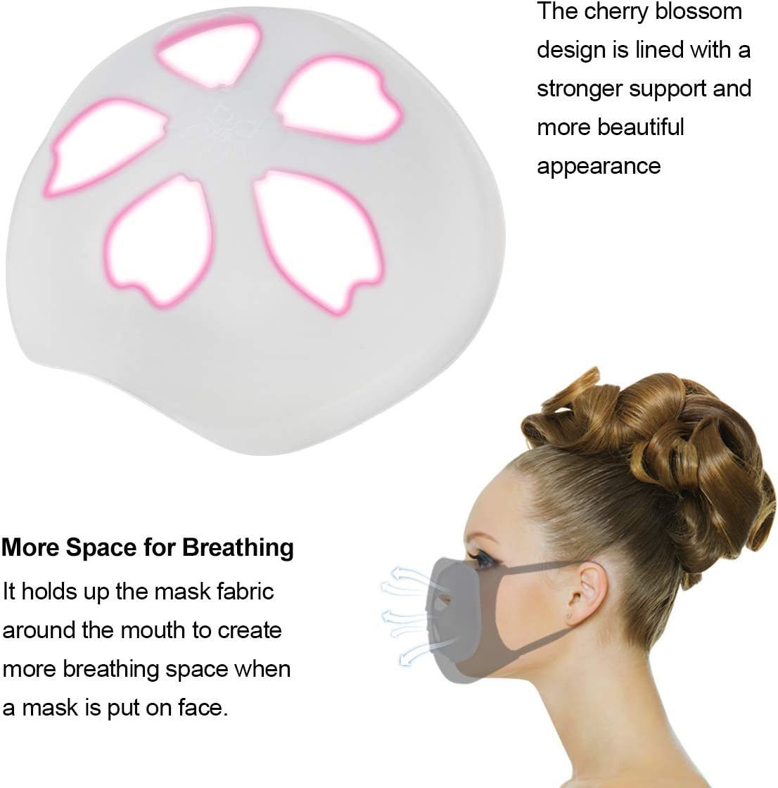 Lipstick Protection Bracket Internal Protection Bracket Tailored for The Nose and Mouth can Increase Breathing Space and can be reused (6): Health & Personal Care