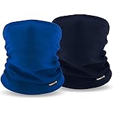Havccdi Kids Winter Neck Warmer, 2pcs Fleece Neck Gaiter Ski Mask for Boys Girls Windproof Face Cover Scarf for Cold Weather