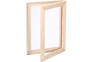 PATIKIL A5 Sizes Wooden Paper Making Screen, 8.3 x 5.9 Inch 2 in 1 Paper Making Mould and Deckle Papermaking Supplies Frame f