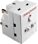 Karrma Ltd 3 Way Extension Plug UK Surge Protection 13A Switched Neon Splitter view 3