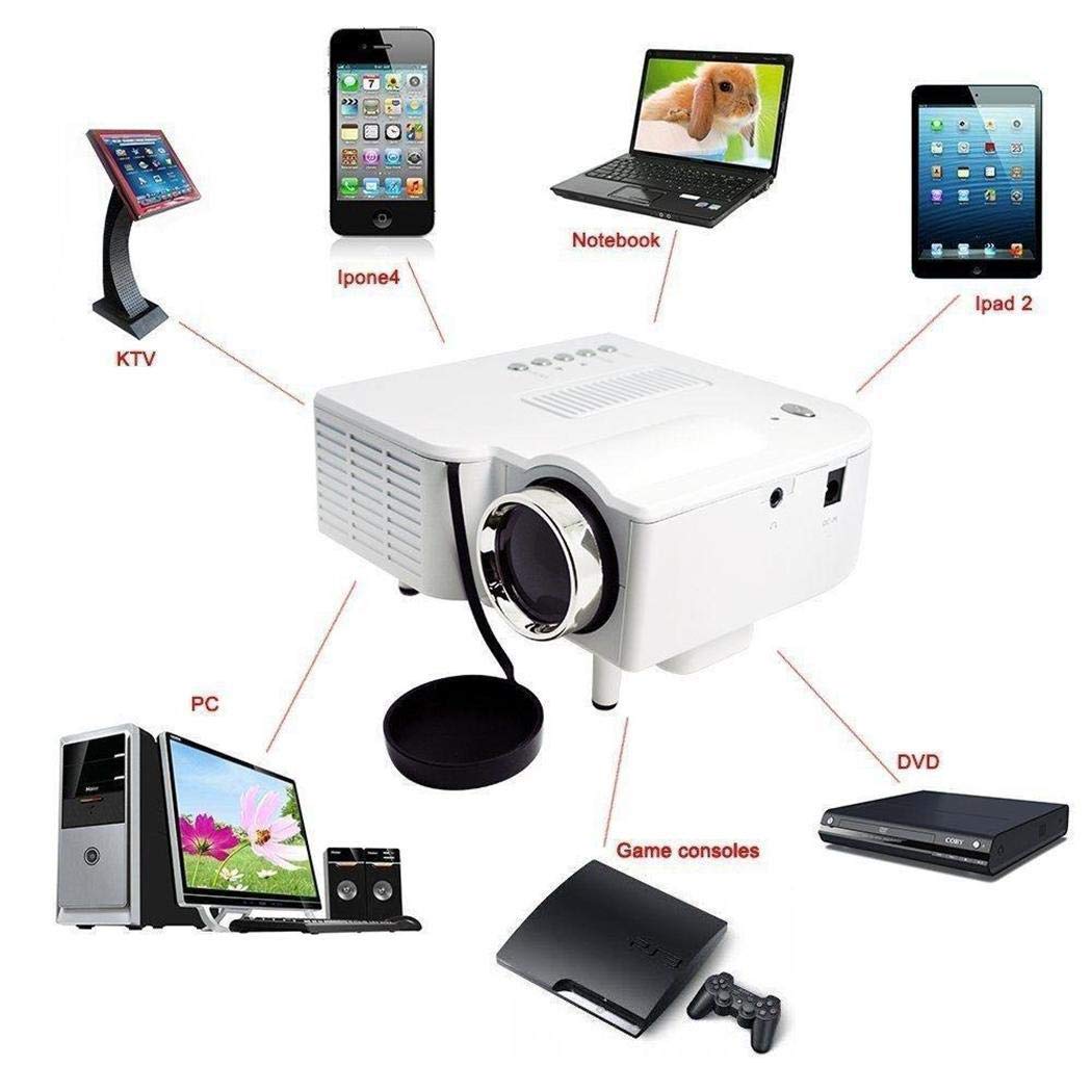 Kikole Mini UC28 Home LED Portable Entertainment HD Projector for Android Video Projectors