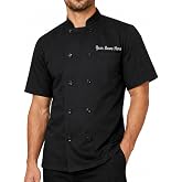 ChefsCloset Personalized Embroidered Chef Coat Customized Chef Jacket