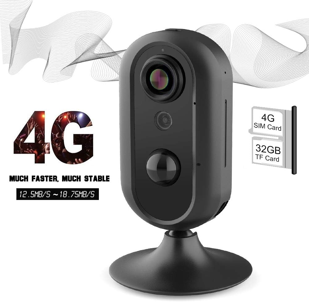 4G LTE Home Camera, JIMI JH007 Wireless WiFi IP Camera Mobile Security Indoor Surveillance Security System Camera with Live Video, Night Vision,Two Way Audio,Motion Alert for Baby,Pet,Nanny Monitoring