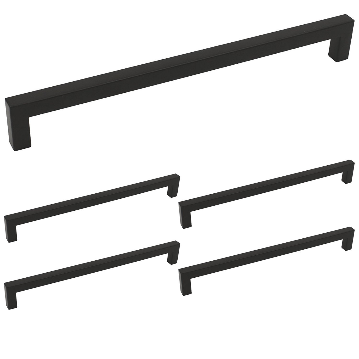 homdiy (5 Pack) Drawer Pulls Black Cabinet Pulls