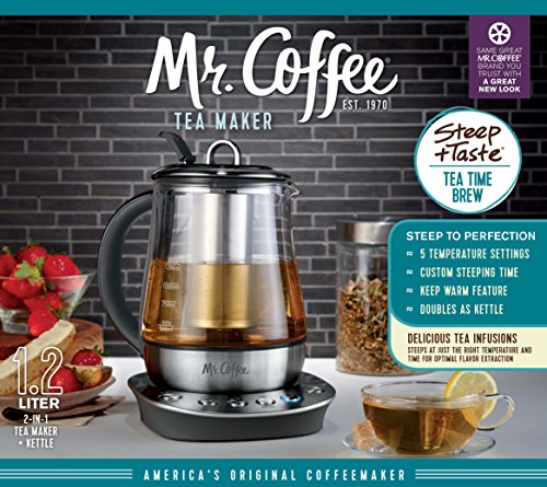 Mr. Coffee BVMC-HTKSS200 Hot Tea Maker and Kettle, Stainless Steel, 1,