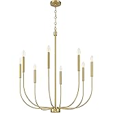 Craftmade 59828-SB Traci Chandelier, (8) E12 Sockets, Satin Brass (Bulbs NOT Included)