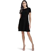 Calvin Klein Womens Short Sleeve Side Pleat Dress