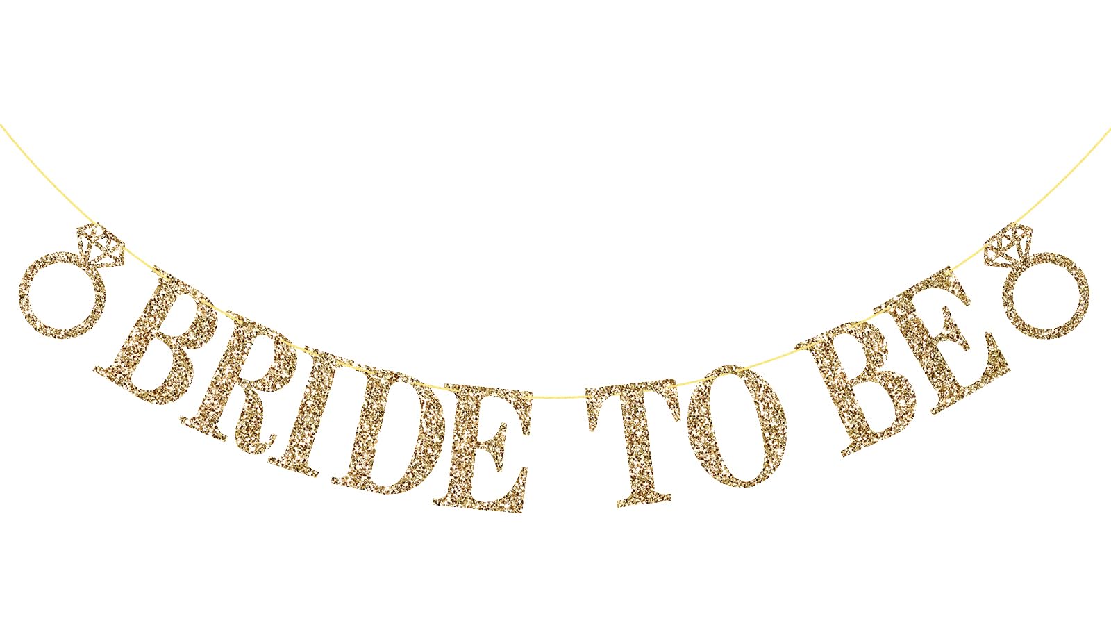 Photo 1 of ***MISSING PIECES*** Pre-Strung Bride to Be Banner NO DIY Bride to Be Sign Gold Glitter Bachelorette Banner Bridal Shower Sign for Bachelorette Bridal Shower Wedding Party Decorations