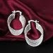 ANDI ROSE Fashion Jewelry 925 Sterling Silver Plated Hoop Stud Earrings for Women (A)