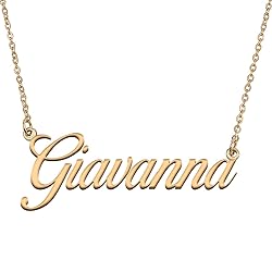HUAN XUN Customized Custom Simple Any Name Necklace