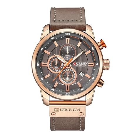 Curren Herrenuhr Quarz Handgelenk Analog Digital Leder Lässig Business Herren Sportuhren