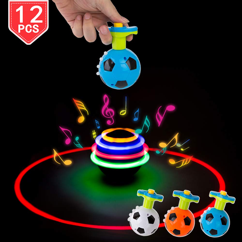 light up spinning top soccer ball toys
