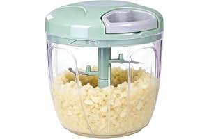 Suweiyuanshiyi Manual Vegetable Cutter,900 Ml Capacity,Manual Food Processor Vegetable Chopper, Compact and Versatile, Can Be