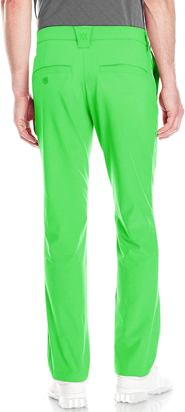 Lesmart Men's Golf Pants Lightgweight Stretch Relaxed Fit Pants Flat Front Classic Pants: Clothing