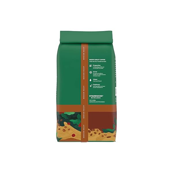 STARBUCKS GROUND COFFEE, MEDIUM ROAST HOT OR ICED COFFEE, DECAF HOUSE BLEND, 12 OZ