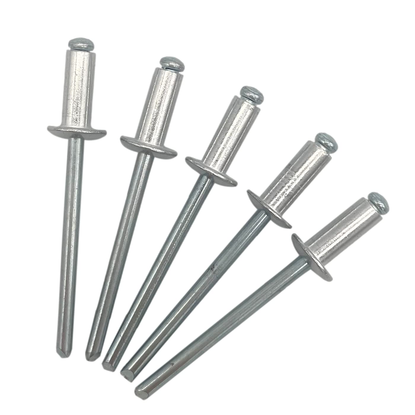 (Pack of 100 pcs) Blind Rivets 4.0 x 10 mm, Dome Head Open Type, DIN 7337, Aluminum Rivet and Steel Mandrel, Pop Rivets (100, 4.0 x 10 mm)