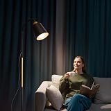 INMOZATA Floor Lamp Retro Arch Adjustable Head E27 Reading Lamp White Gold view 8