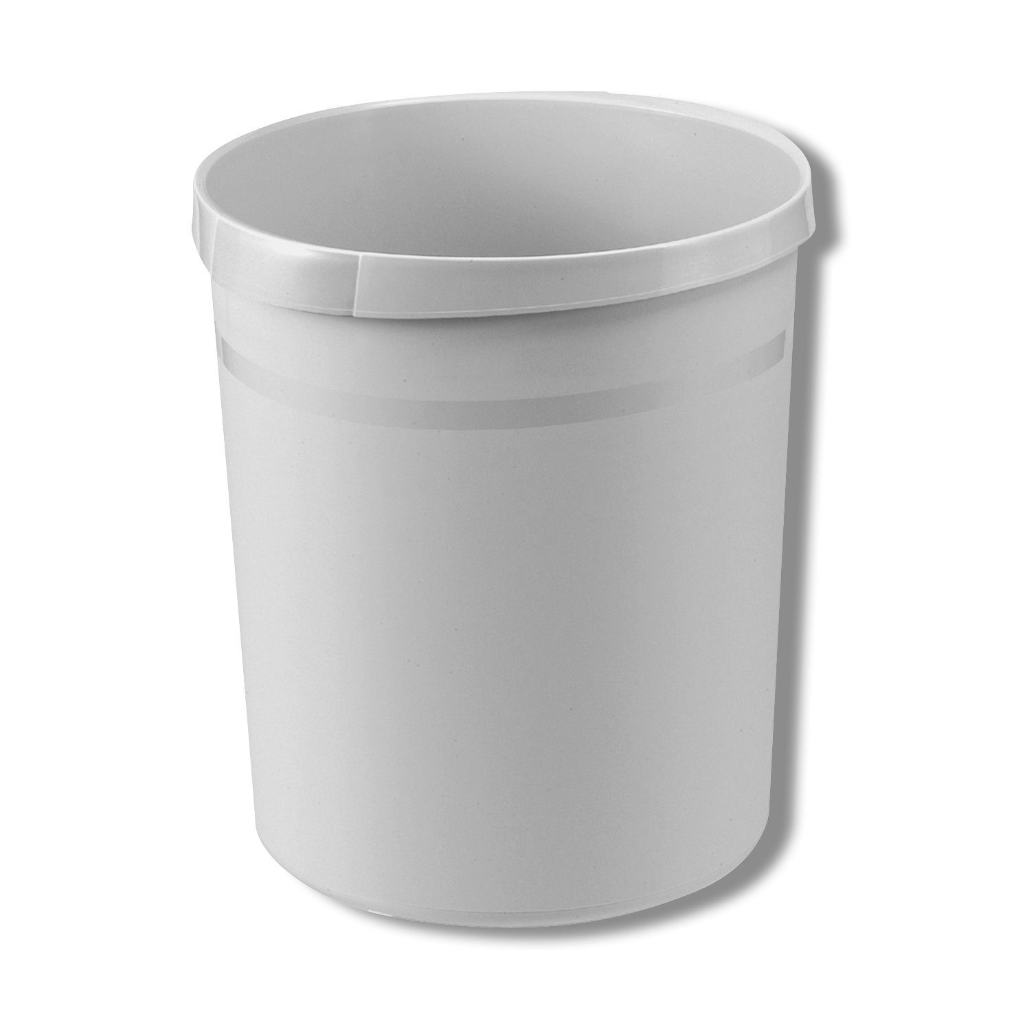 HAN Grip 237/312 x 350mm 18L Wastepaper Bin with Recessed Grip - Light Grey