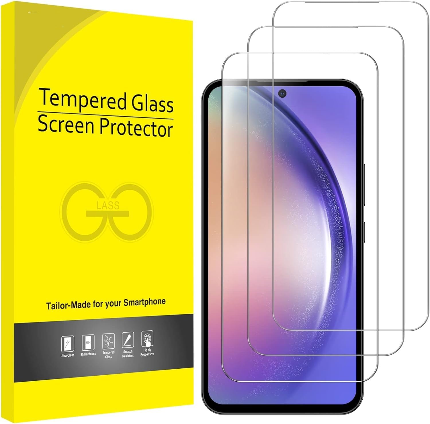 for Xiaomi Redmi Note 13 (4G) Tempered Glass, Screen Protector Anti Scratch and Anti Shatter Film, [Case Friendly] HD Clear Premium, 9H Tempered Glass for Redmi Note 13 [Pack of 3]