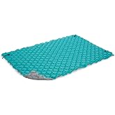 Intex 56841EP Giant Inflatable Floating Water Mat Relaxing Platform Pad for Pools and Lakes with 4 Connect 'n Float Connectors, Teal