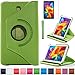 AiSMei Tab 4 8.0 Case, Rotating Stand Case For Samsung Galaxy Tab 4 8.0 SM-T330NU SM-T331, SM-T337 8-Inch Tablet PC, 8inch PU Leather Case + Bonus Stylus + Screen Protector - Green