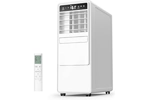 DOMANKI 12000 BTU Portable Air Conditioners for Room up to 500 sq.ft, 3-in-1 Free Standing Quiet Portable AC Unit with Fan & Dehumidifier, Remote Control, Sleep Mode/24h Timer, 4 Speed, Auto Swing