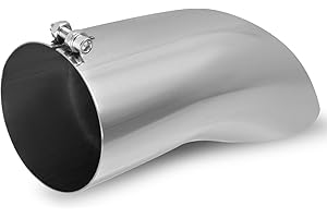 AUTOSAVER88 5 Inch Inlet Exhaust Tip, 5" Inlet 5" Outlet 15" Overall Length Stainless Steel Exhaust Tips Chrome Polished Tailpipe