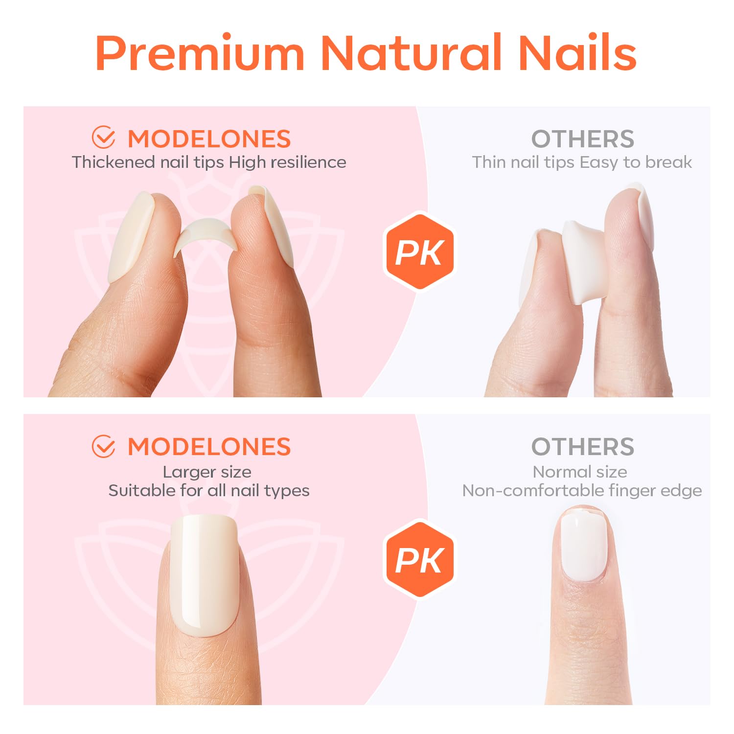 Modelones Press on Nails Almond, Wine Red Short Almond Fake Nails, Reusable Nail Kit with Nail Glue Adhesive Tabs Mini Nail File, Nails Press Ons 32Pcs16 Sizes, Women Girl Gift - Image 5