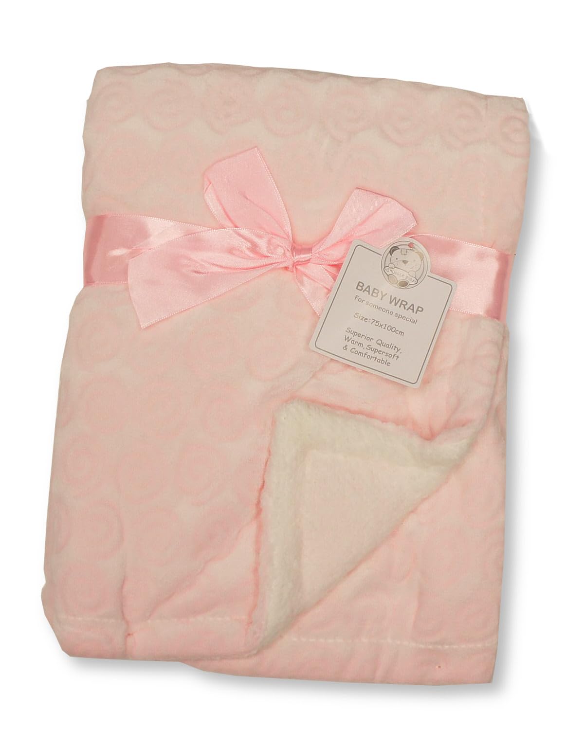 Baby Wrap Blanket - Spirals (Pink)