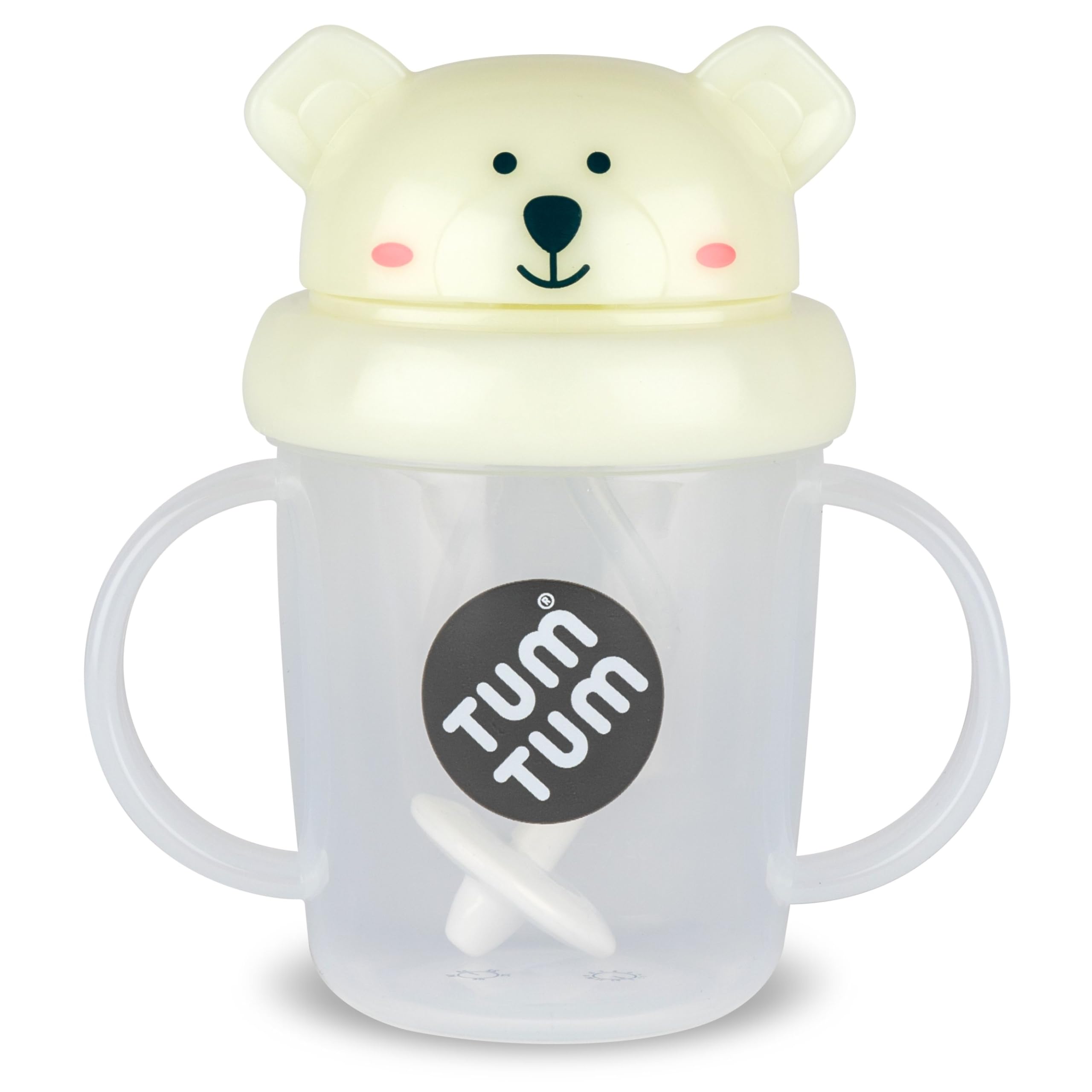 TUM TUM Tippy Up Free Flow Sippy Cup (No Valve), Sippy Cup for Toddlers, 200ml, BPA Free (Pete Polar Bear S3)