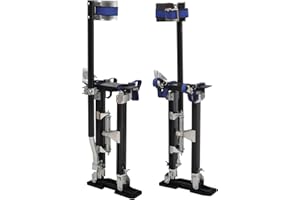 TBAPFS Drywall Stilts 18-30 Inch Height Adjustable Lifts Aluminum Tool for Painting Finishing Pruning Branches Cleaning - Black (18" - 30")