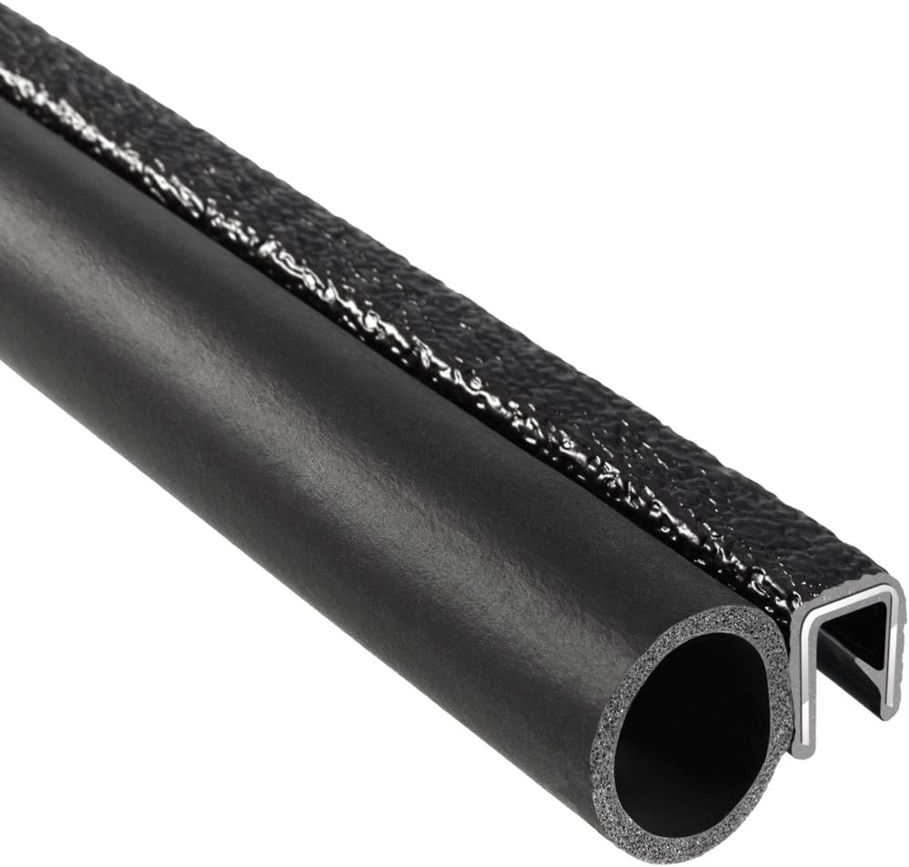 TrimLok Trim Seal with Side Bulb Fits 1/4” Edge, 3/4” Bulb Seal Diameter, 25’ Length PVC