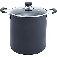 T-fal B36262 Specialty Total Nonstick Dishwasher Safe Oven Safe Stockpot Cookware, 12-Quart, Black