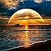 Staron DIY 5D Diamond Painting, Full Drill Sunset Diamond Embroidery Rhinestone Painting Cross Stitch Kit Wall Art Decor 5D Diamond Painting by Number Kits Home Decor (Fine after Rain❤️)