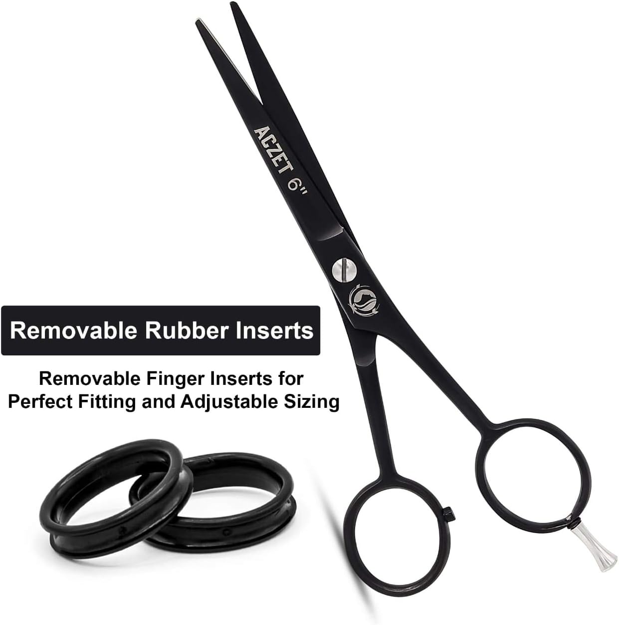 Professional Hairdressers Sharp Trimming Barbers Stainless Steel Hair Dresser Cutting Shears Salon Hairdressing Scissor Black Razor Edge Hair Cutting Scissor 6.0" for Men Ladies Women Kids Children - Image 5
