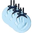 Tiny ideas DIY No Bake Baby’s Print Handprint or Footprint Keepsake Ornament with Ribbon, Blue, 0.28 lb (Pack of 3)