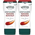 VIVID KITCHEN Low-Calorie Ketchup Sauce - 2 Pack - Zero Sugar, 10 Cal/Serving - Allulose Sweetened, No Preservatives or MSG - Easy Squeeze Bottle - Healthy, Guilt-Free Ketchup Alternative for Fries, Burgers, Sandwiches & More