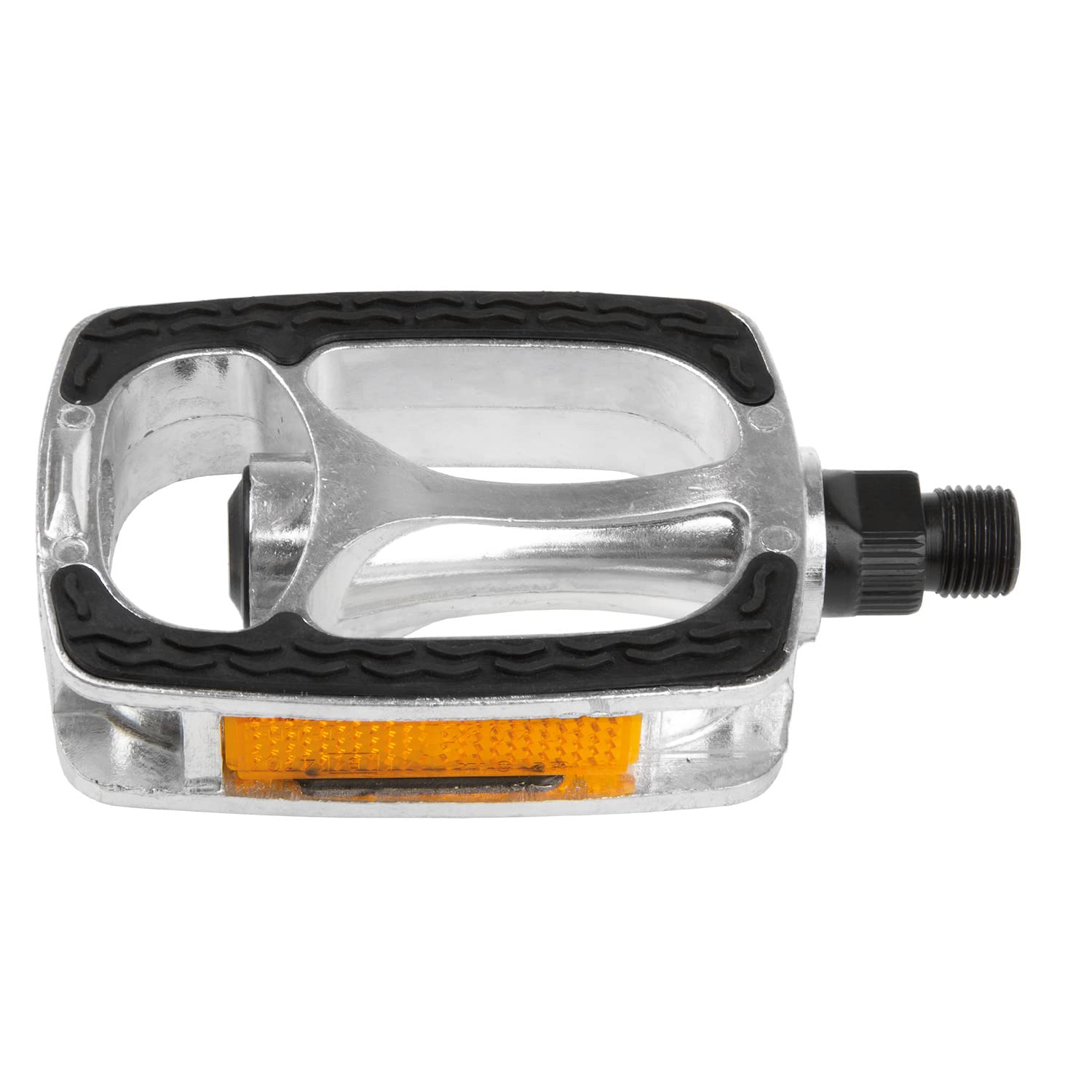 M-Wave Steady A9 Anti-Slip Bike Pedals, Black/Silver, 70 x 96 mm