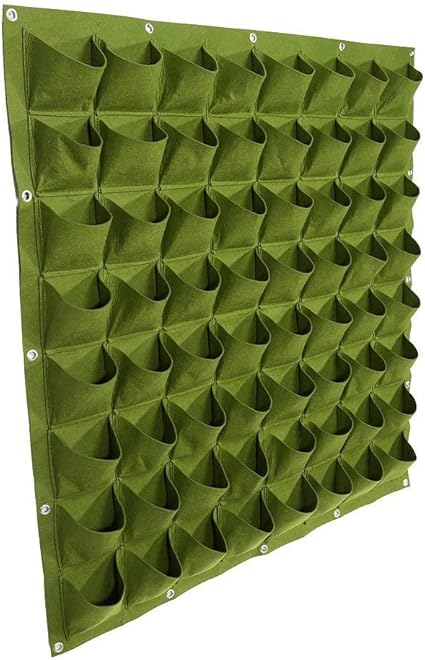 64 Taschen Pflanztaschen Wandbehang Gartenarbeit Pflanzer Outdoor