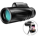 Monocular Telescope High Power, 40x60 Monocular Scope with Smartphone Adapter and Tripod Dual Focus for Outdoor Sports, Travel, Hunting, Surveillance