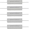 BOJACK Ceramic Cement Resistor 10W 10 ohm Resistance 5% Ceramic Wire Wound Resistors（Pack of 5）