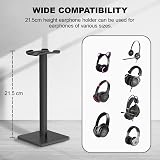 New Bee Aluminum Headphone Stand Holder Universal Gaming Headset Mount Black view 4