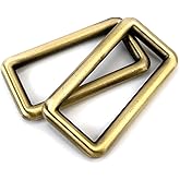 VersaKits 10 Pcs Metal Rectangle Rings Heavy Duty Zinc Alloy Rectangular Buckle Loops for Bag Strap Belt Webbing
